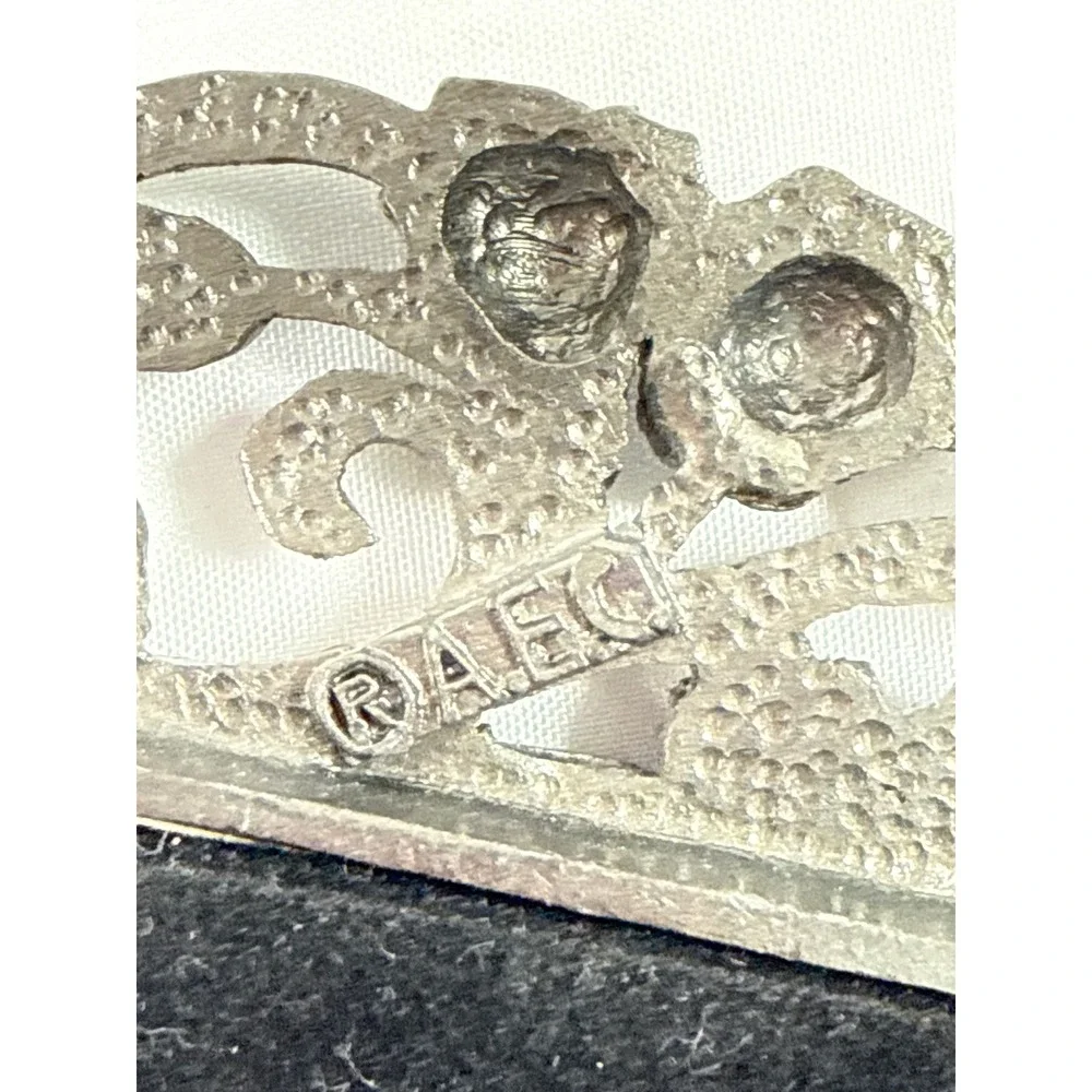 Amora Pewter Butterfly Rose Floral 4x6 Picture Frame Ornate Metal Vintage Style
